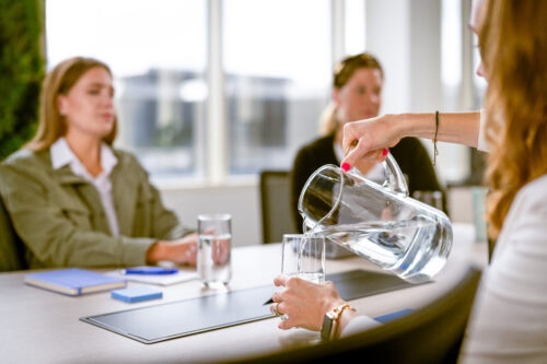 Water in a Meeting Room